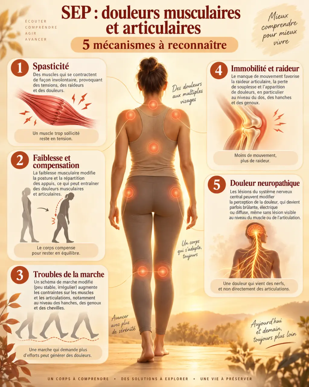 SEP : douleurs musculaires et articulaires, 5 mécanismes à reconnaître