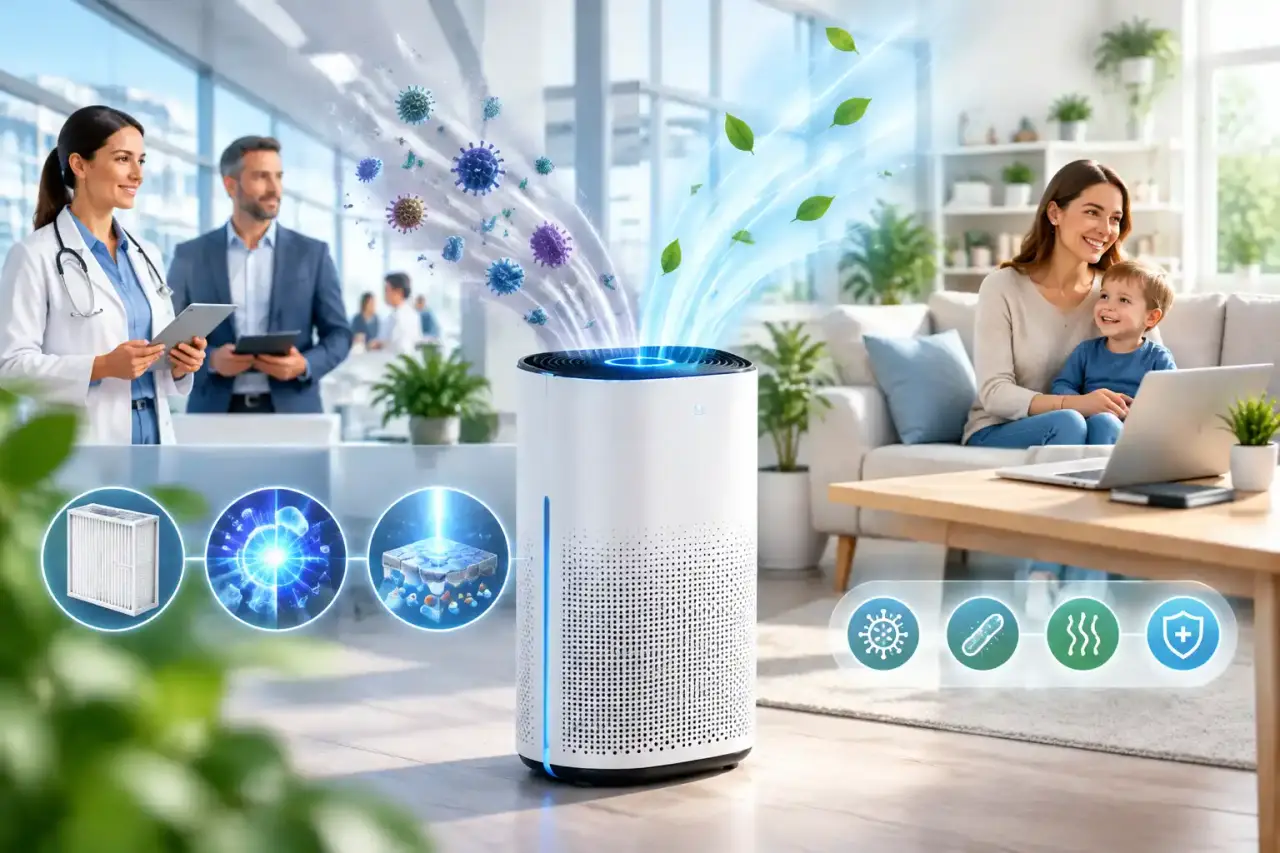 Bilan et technologie du purificateur d'air Neoviro dans un environnement médical épuré