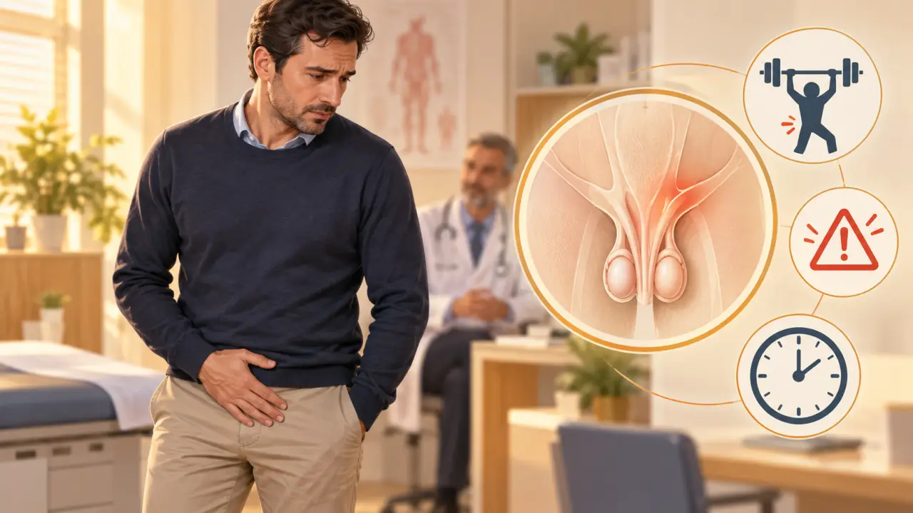 Douleur à l’aine : masse, douleur testiculaire, effort, quand consulter ?