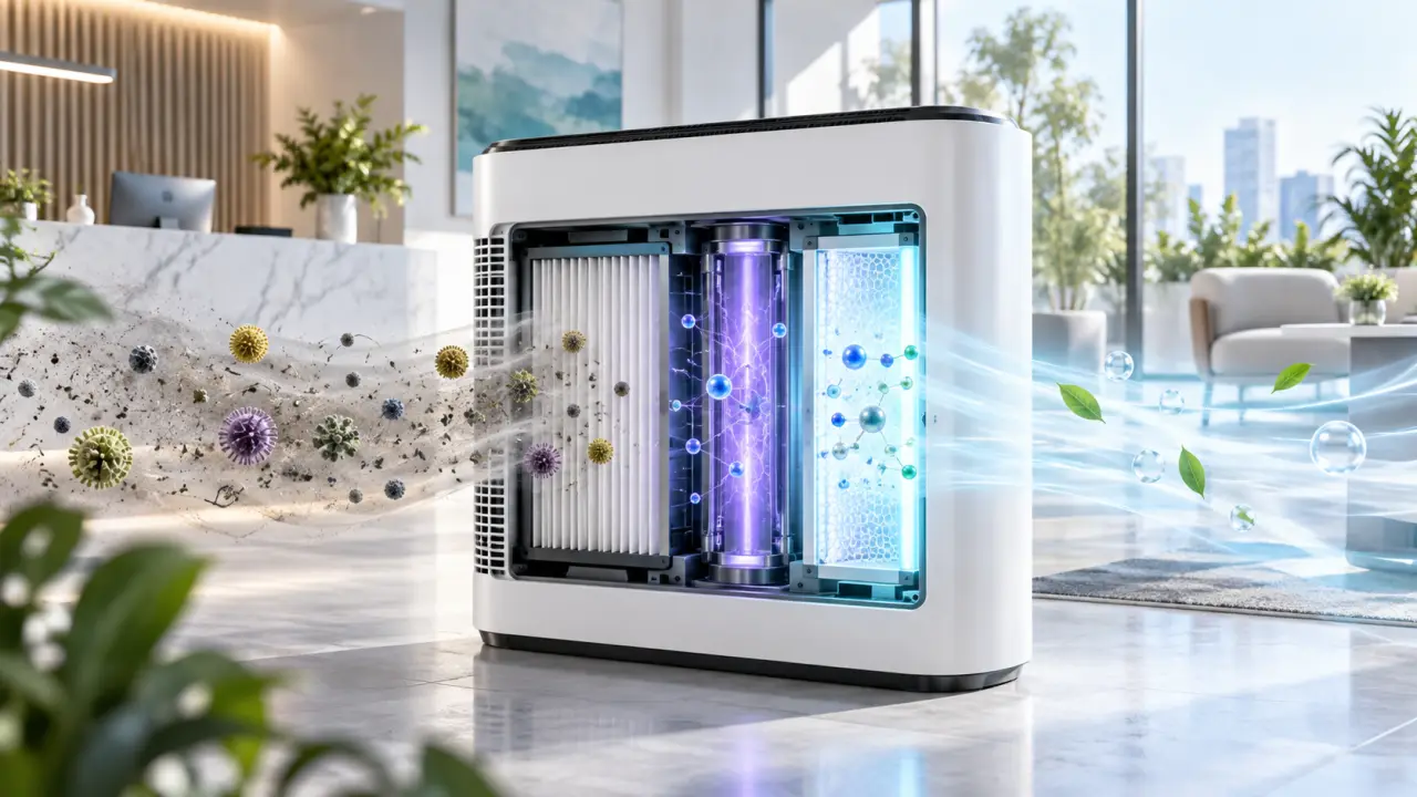 Visualisation scientifique d’un flux d’air traversant un système de purification