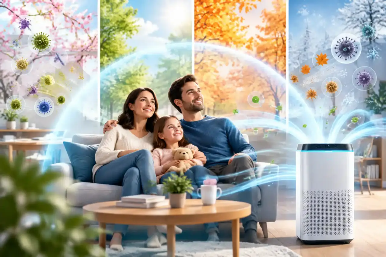 Visualisation scientifique d’un flux d’air intérieur traversant un système de purification